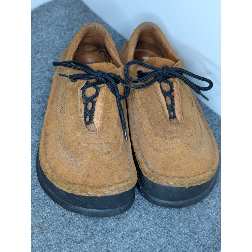 BETULA BIRKENSTOCK FUSSBETT Tan Lace Suede Walking Shoe Size 39 L8 M6 - Picture 2 of 11